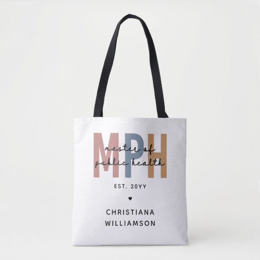 Custom MPH Master of Public Health Abschluss Tasche (Vorderseite)