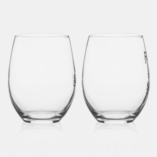 Custom Mr. and Future Mrs. Weinglas Ohne Stiel (Rechts)