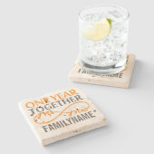 Custom Mr. and Mrs Marble Stone Untersetzer (Seitenansicht)