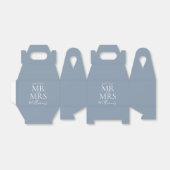 Custom Mr. Dusty Blue Modern Wedding Geschenkschachtel (Ungefaltet)