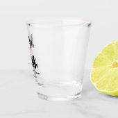 Custom Mr. Elegant Schwarz-weiß Wedding Schnapsglas (Rechts)