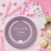 Custom Mr. & Mrs. Bride und Groom neu verheiratet Pappteller (Party)