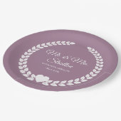 Custom Mr. & Mrs. Bride und Groom neu verheiratet Pappteller (Schrägansicht)