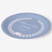 Custom Mr. & Mrs. Bride und Groom neu verheiratet Pappteller (Schrägansicht)