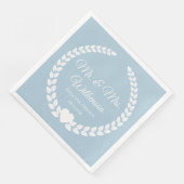 Custom Mr. & Mrs. Bride und Groom neu verheiratet Serviette (Ecke)