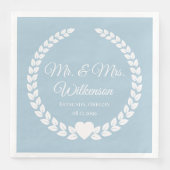 Custom Mr. & Mrs. Bride und Groom neu verheiratet Serviette (Vorderseite)