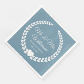 Custom Mr. & Mrs. Bride und Groom neu verheiratet Serviette (Ecke)