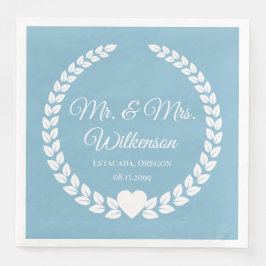 Custom Mr. & Mrs. Bride und Groom neu verheiratet Serviette