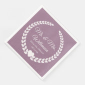 Custom Mr. & Mrs. Bride und Groom neu verheiratet Serviette (Ecke)