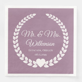 Custom Mr. & Mrs. Bride und Groom neu verheiratet Serviette