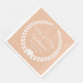 Custom Mr. & Mrs. Bride und Groom neu verheiratet Serviette (Ecke)