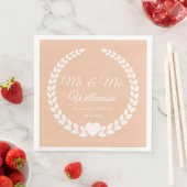 Custom Mr. & Mrs. Bride und Groom neu verheiratet Serviette (Beispiel)