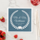 Custom Mr. & Mrs. Bride und Groom neu verheiratet Serviette (Beispiel)