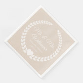 Custom Mr & Mrs Bride und Groom New Paper Serviette (Ecke)
