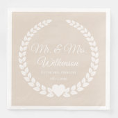 Custom Mr & Mrs Bride und Groom New Paper Serviette (Vorderseite)