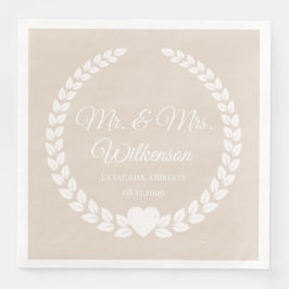 Custom Mr & Mrs Bride und Groom New Paper Serviette