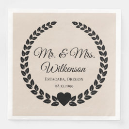 Custom Mr & Mrs Bride und Groom New Paper Serviette