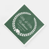 Custom Mr & Mrs Bride und Groom New Paper Serviette (Ecke)