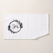 Custom Mr & Mrs. Elegant White & Black Newlyweds Badhandtuch Set (Handtuch)