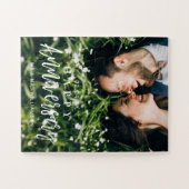 Custom Mr. & Mrs Happy Wedding Anniversary Foto Puzzle (Horizontal)