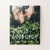 Custom Mr. & Mrs Happy Wedding Anniversary Foto Puzzle (Vertikal)