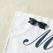 Custom Mr&Mrs Honeymoon Geschenk Newlyweds Gray Strandtuch (Beispiel)