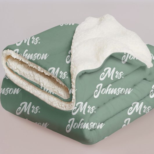Custom Mr & Mrs Newlywed Blanket for Bride & Groom Sherpadecke