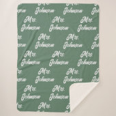 Custom Mr & Mrs Newlywed Blanket for Bride & Groom Sherpadecke (Vorderseite)