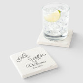Custom Mr. & Mrs. Wedding Untersetzer (Seitenansicht)