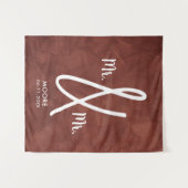 Custom Mr. und Mr. Boho Backdrop Gay Wedding Wandteppich (Vorderseite (Horizontal))