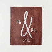 Custom Mr. und Mr. Boho Backdrop Gay Wedding Wandteppich (Vorderseite)
