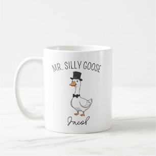 Custom Mr. und Mrs. Albern Goose Wedding Tasse Eng