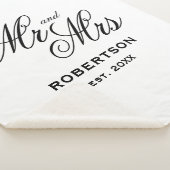 Custom Mr. und Mrs. frisch geerntet Sherpa Vlies D Sherpadecke (3/4)