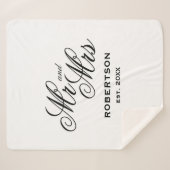 Custom Mr. und Mrs. frisch geerntet Sherpa Vlies D Sherpadecke (Vorderseite (Horizontal))