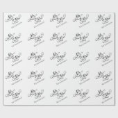 Custom Mr. und Mrs. Geschenkpapier (Flach)