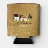 Custom Mr. und Mrs. gold Glitzer Hochzeit kann Küh Dosenkühler (Vorderseite)