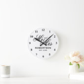 Custom Mr. und Mrs. newlyweds Geschenkuhr Runde Wanduhr (Zuhause)