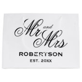 Custom Mr. und Mrs. Newlyweds große Hochzeitsgesch Große Geschenktüte (Vorderseite)