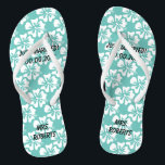 Custom mr und mrs Paar Strand Hochzeit Flip Flops Badesandalen<br><div class="desc">Custom mr und mrs Paar Strand Hochzeit Flip Flops. Personalisierte Hawaiian Strand Blume monogramm Hochzeitsflipflops für Braut und Bräutigam oder Gäste. Elegantes Gastgeschenk Set mit individuellem Namen oder Monogramm und tropischem Hibiskus Blumenmuster. Individueller Hintergrund und Band Farbe für ihn und sie / Männer und Frauen. Romantische Aqua türkisblau und weiß...</div>