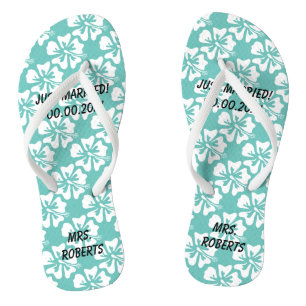 Custom mr und mrs Paar Strand Hochzeit Flip Flops Badesandalen
