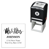 Custom Mr. und Mrs. self Inking sprechen Briefmark Permastempel (Beispiel)