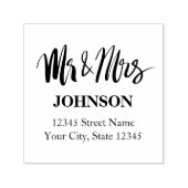 Custom Mr. und Mrs. self Inking sprechen Briefmark Permastempel (Design)