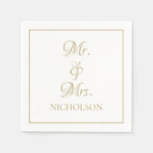 Custom Mr. und Mrs. Serviette (Vorderseite)