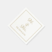 Custom Mr. und Mrs. Serviette (Ecke)