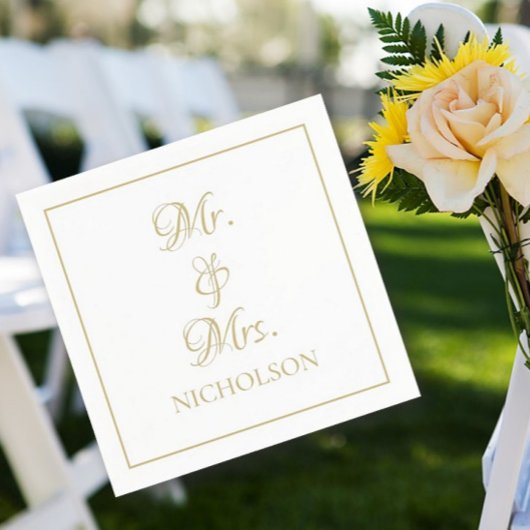 Custom Mr. und Mrs. Serviette