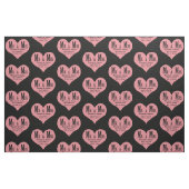 Custom Mr. und Mrs. Wedding Black Heart Template Stoff (Fat Quarter (45,7 x 55,9 cm))