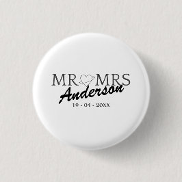 Custom Mr. und Mrs. Wedding Familiengeschenk Button