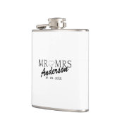 Custom Mr. und Mrs. Wedding Familiengeschenk Flachmann (Links)