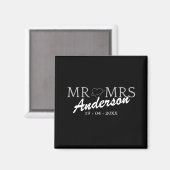 Custom Mr. und Mrs. Wedding Familiengeschenk Magnet (Vorderseite/Rückseite)