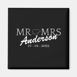 Custom Mr. und Mrs. Wedding Familiengeschenk Magnet